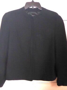Women's Navy Giorgio Armani Milano  Borgonuovo 21 Wool Blend Zip Front Jacket